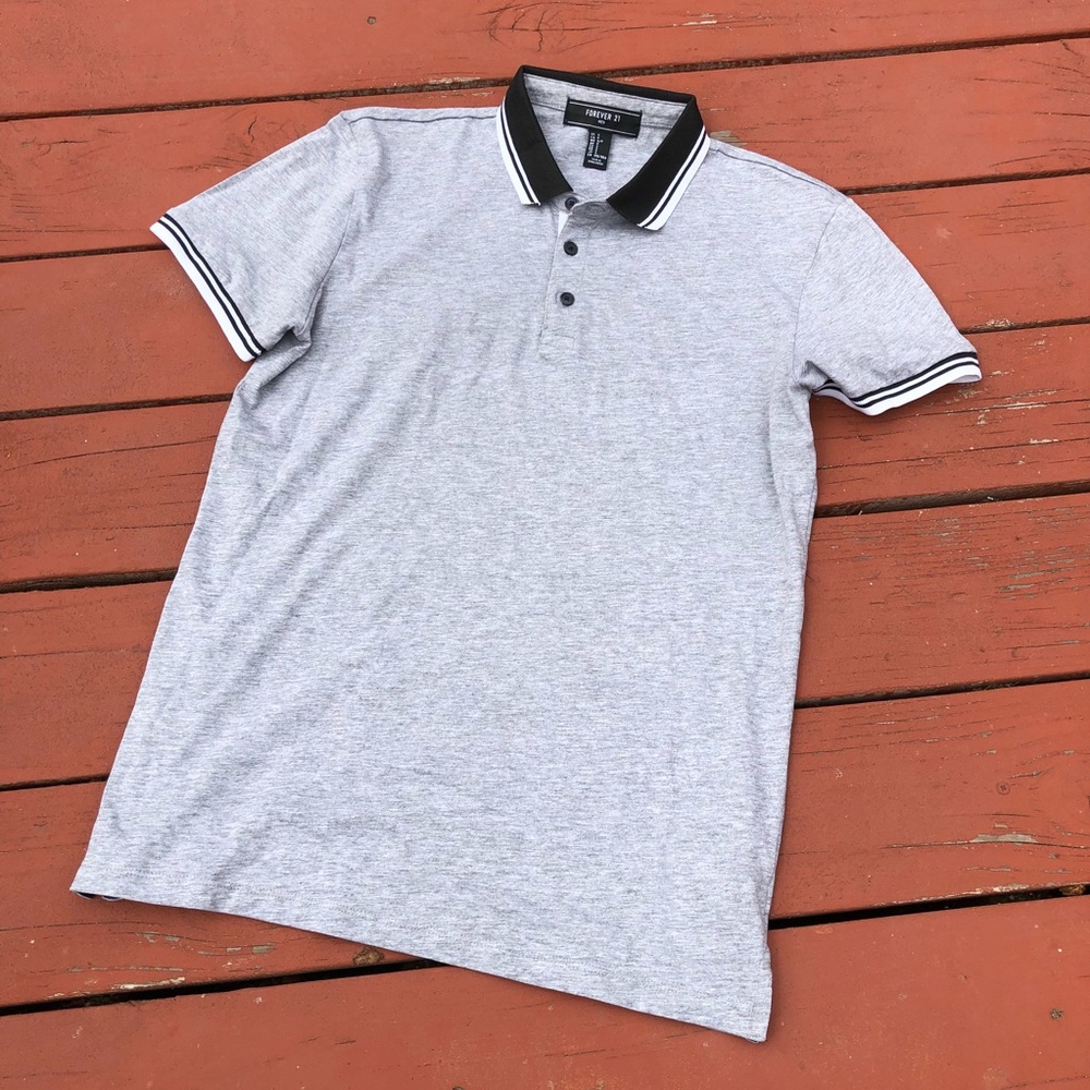 F21 Tipping Collar Polo Shirt